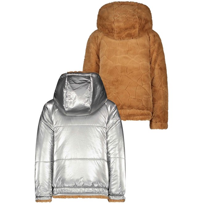 Flo girls reversible hooded jacket - 825 - Rose gold