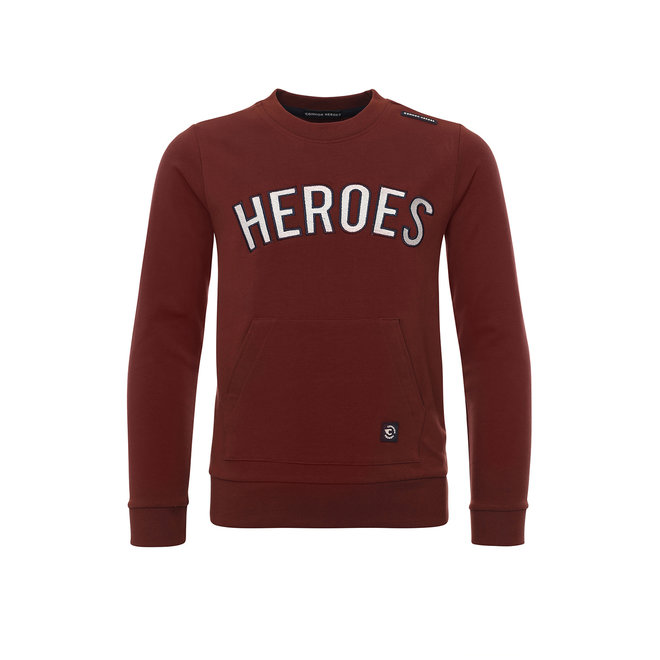 Common Heroes Crewneck sweater - Dark rust