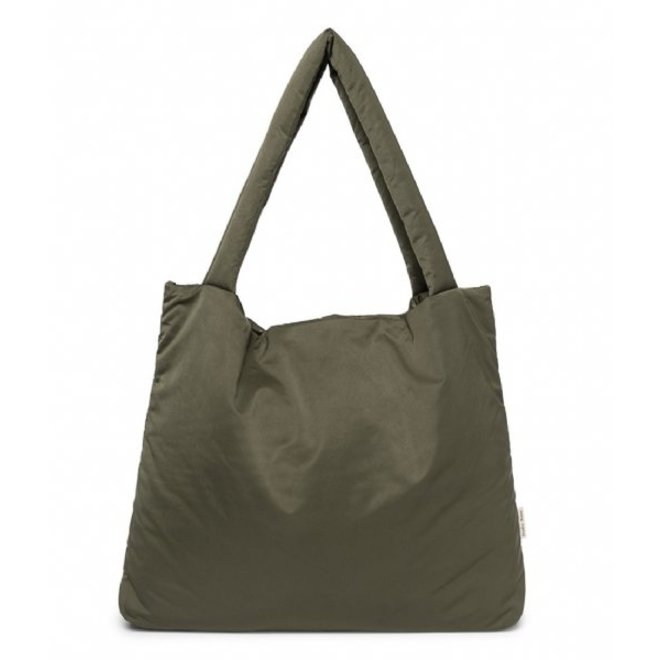 Green puffy mom-bag