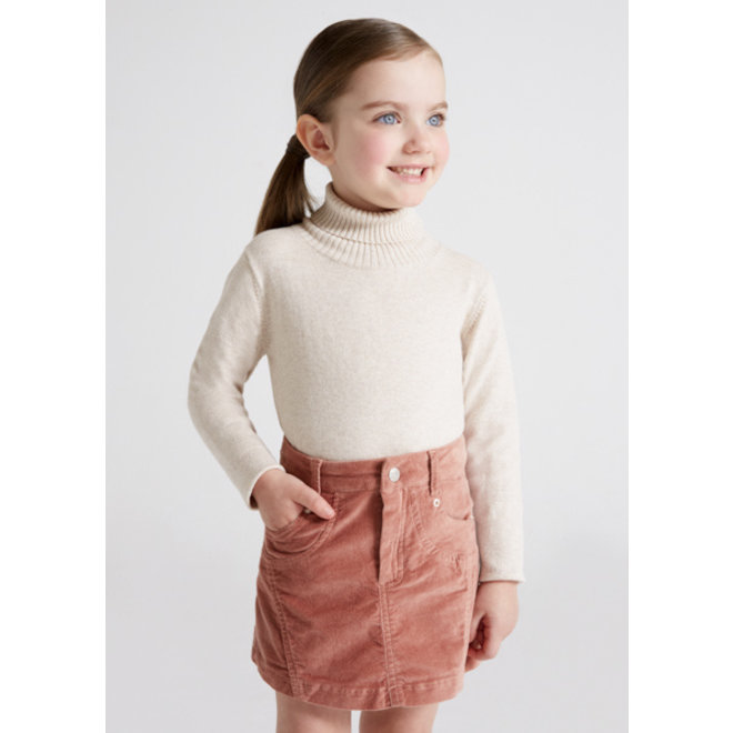 Basic knitting turtleneck / Natural