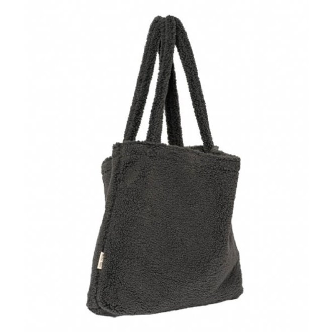 Dark Grey Teddy Mom-Bag