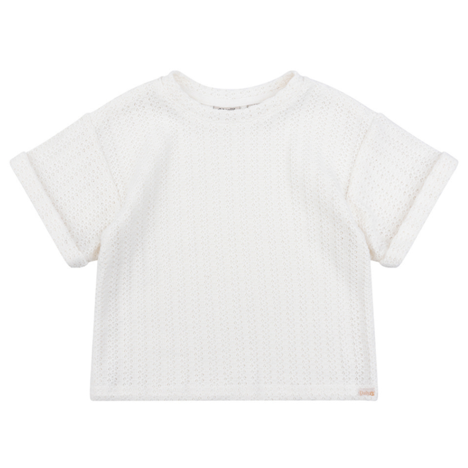 T-shirt Oversized Fancy Knit - Off White  - 701 -