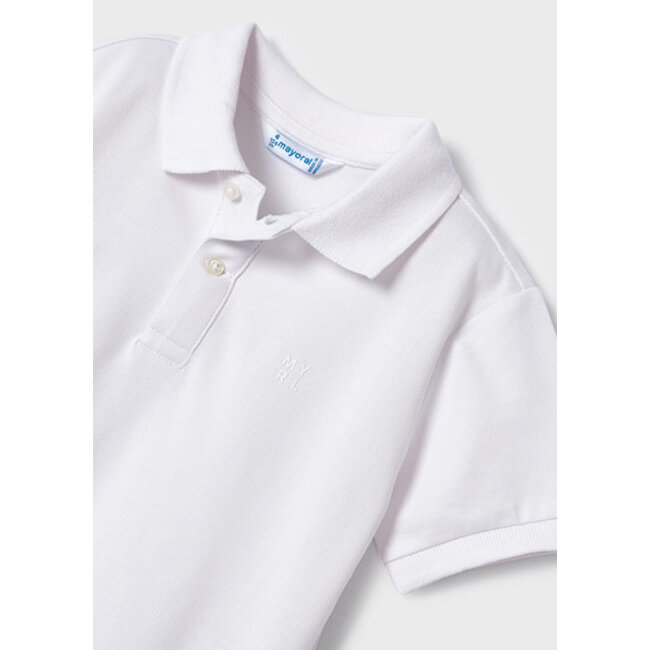 Basic s/s polo - 91 White -