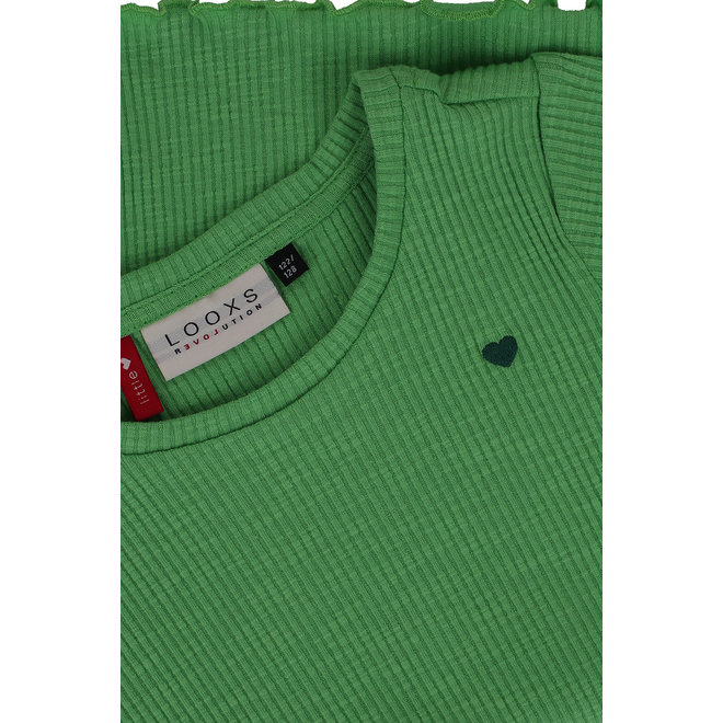 Little rib t-shirt - 302 - Clover green -