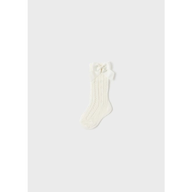 Knit detail socks - 86 Natural -
