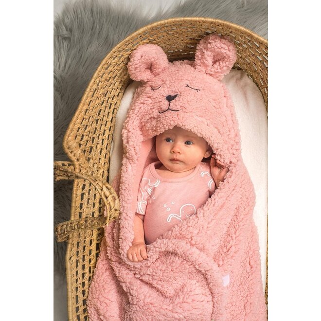 Wikkeldeken Bunny pale pink