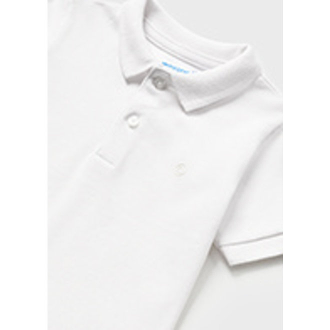 Basic s/s polo -  45 White -