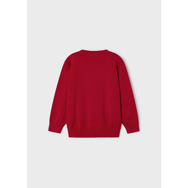 Basic cotton jumper w/round   80 Red