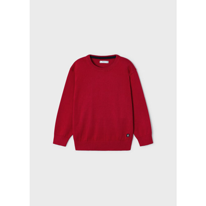 Basic cotton jumper w/round   80 Red