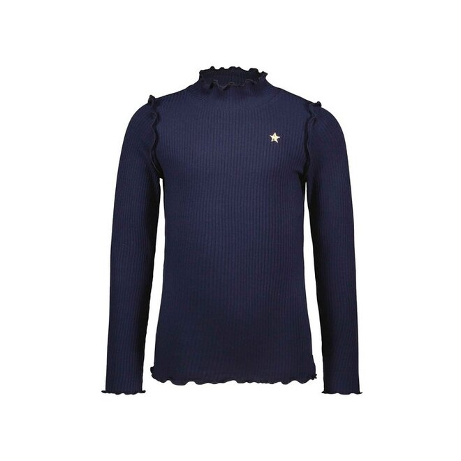 Flo girls solid rib rollneck - 190 - Navy -