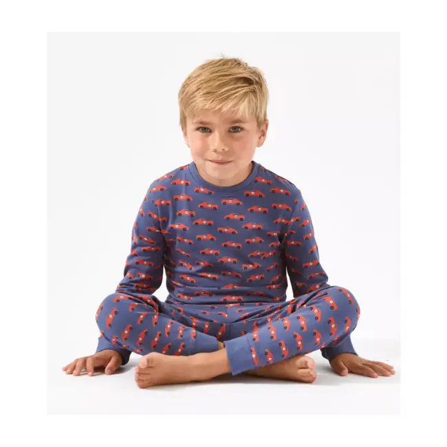 Pyjama/ Auto Blauw Rood