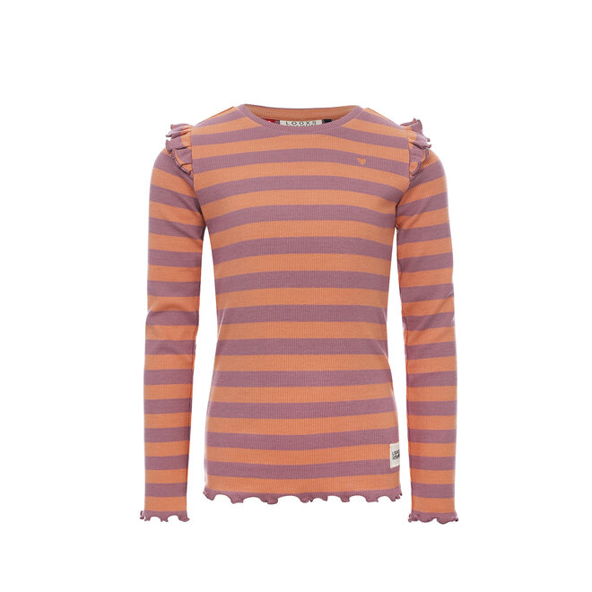 Little rib striped T-shirt 861 mauve stripe