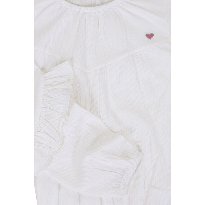 Little crincle jersey top 4 Soft white