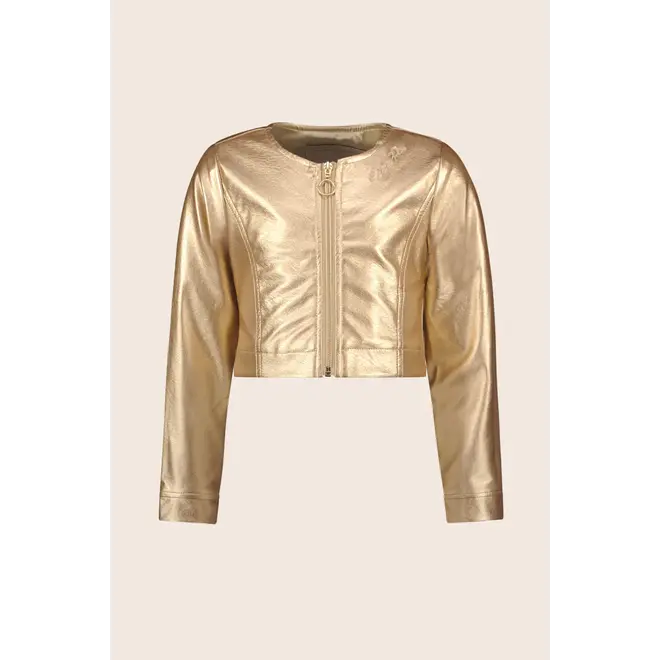 Flo girls imi leather jacket no collar 810 Gold