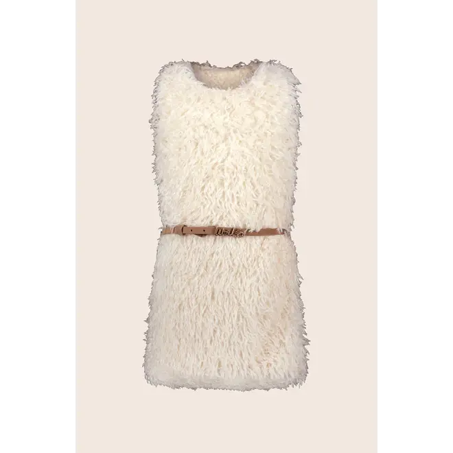 Flo girls feather dress 001 Off white