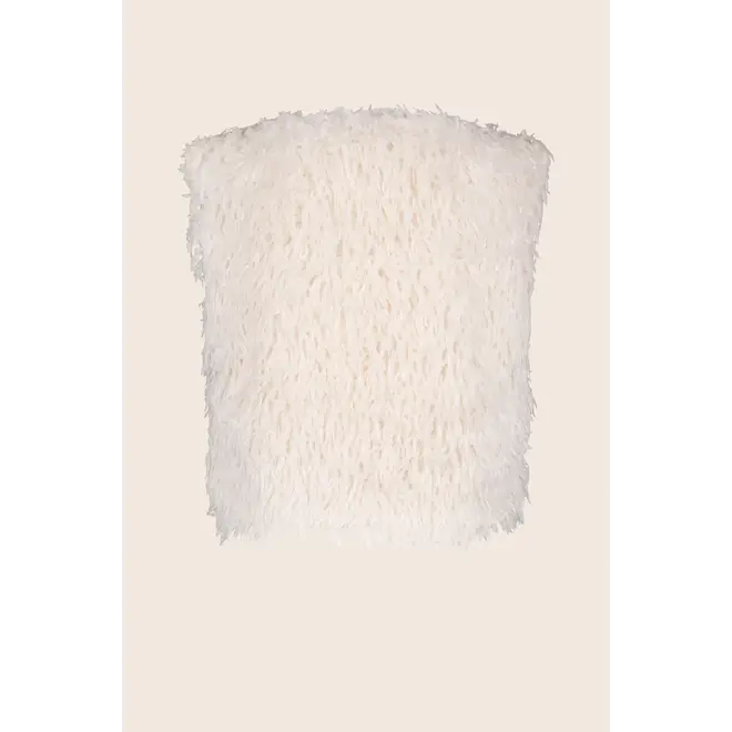 Flo girls feather gilet 001 Off white