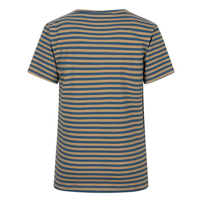 T-Shirt Stripe Indian Blue 546 Steel Blue