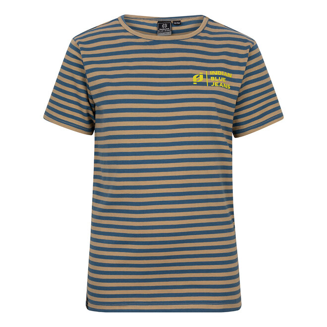 T-Shirt Stripe Indian Blue 546 Steel Blue