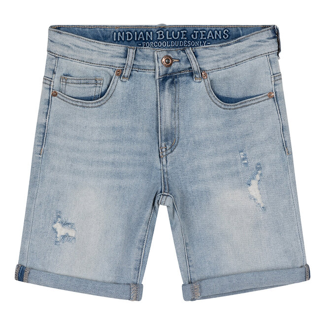 Andy Short Damaged Repaired 150 Light Denim