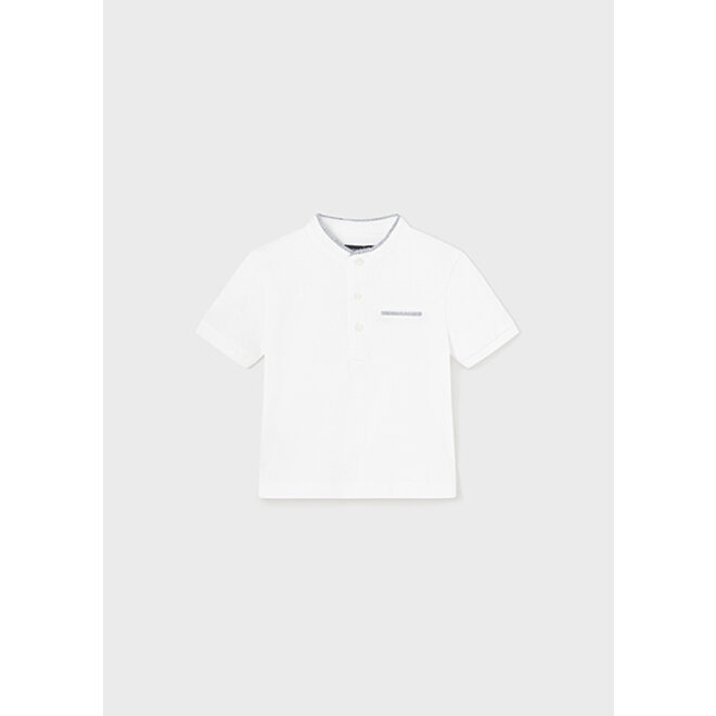 Polo s/s mao neck             77 White