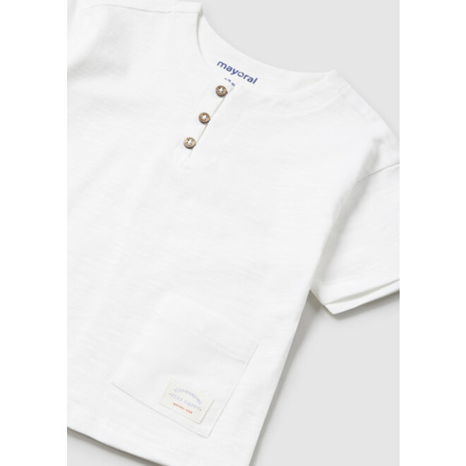 S/s combined linen shirt      81 White