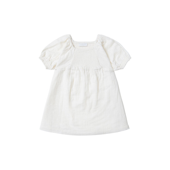 Girls Dress Coventry short sleeve P198 Whisper White