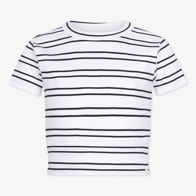 cropped T-shirt small Stripe 900 White