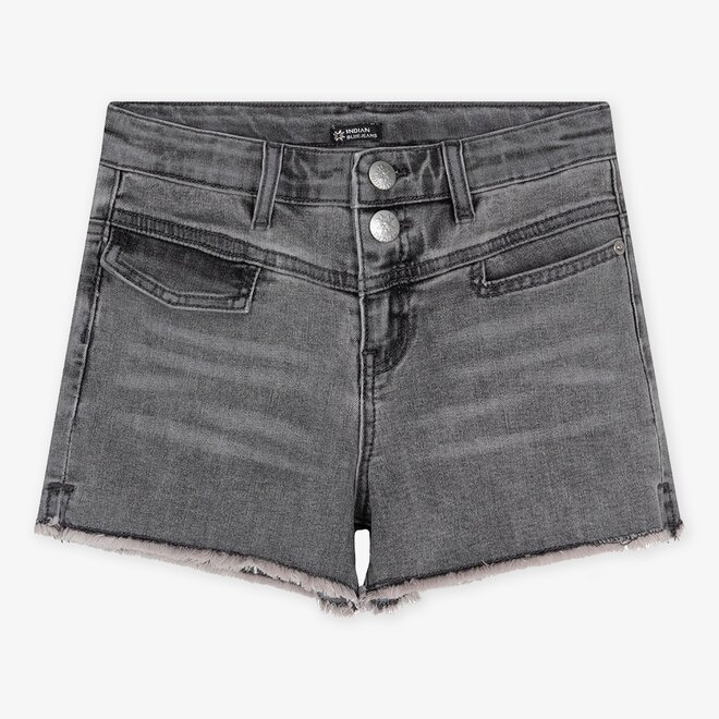 Grey Denim Short Pocket 170 Light Grey Denim