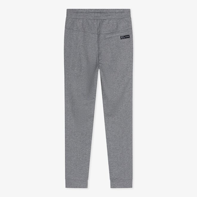 Jogpant Zip Herringbone 951 Medium Grey Melange