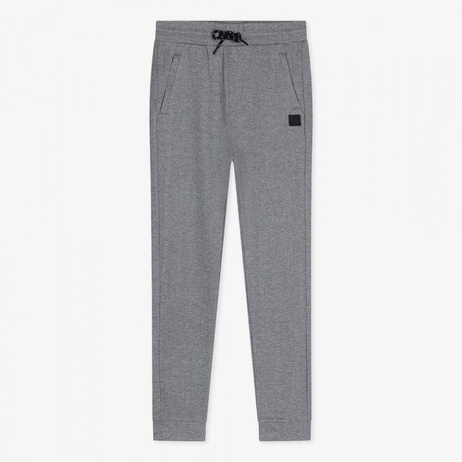 Jogpant Zip Herringbone 951 Medium Grey Melange