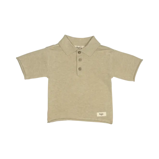Mackay knit polo taupe