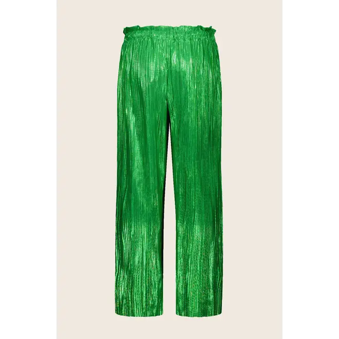 Flo girls metallic plisse pants 301 Green Metallic