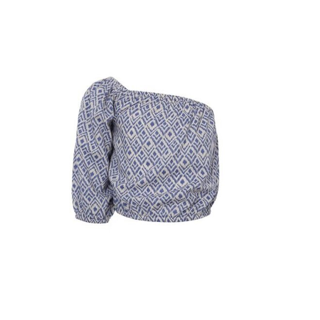 10Sixteen blouse top 673 blue ikat