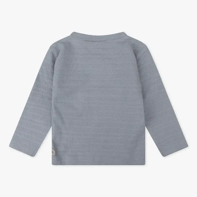 Organic T-shirt Longsleeve Wrap Structure 515 Grey Blue