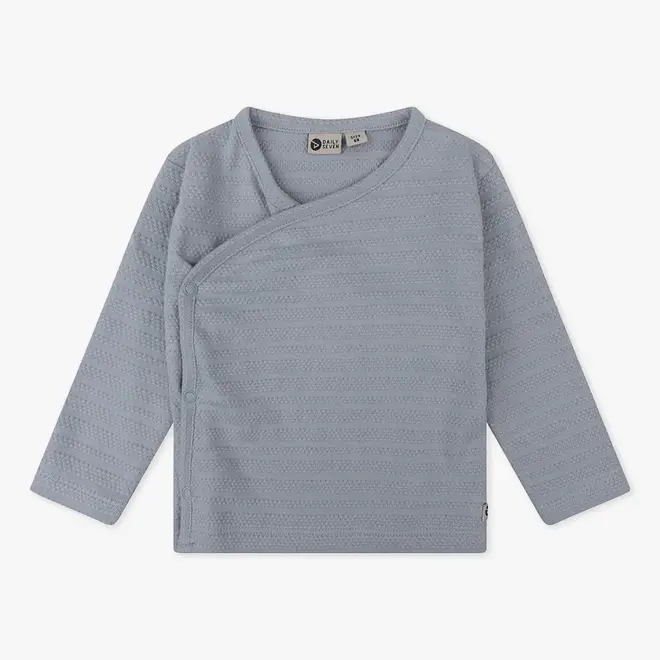 Organic T-shirt Longsleeve Wrap Structure 515 Grey Blue