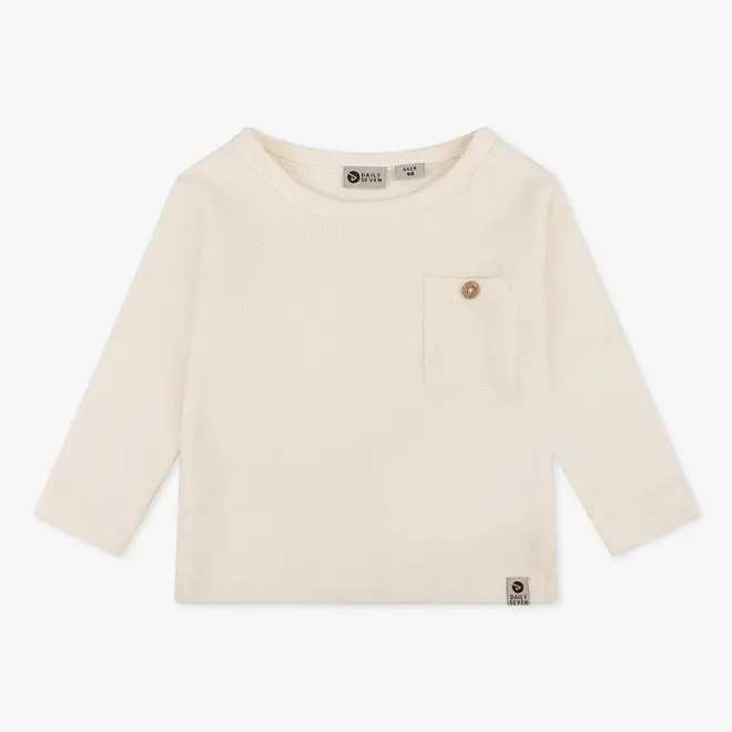 Organic T-shirt Longsleeve Pocket 703 Cream