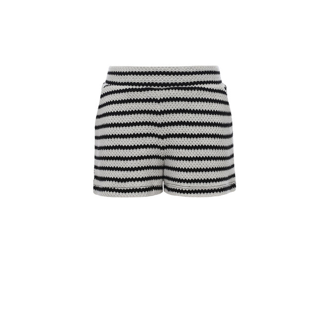 10Sixteen striped knit shorts 847 black and white
