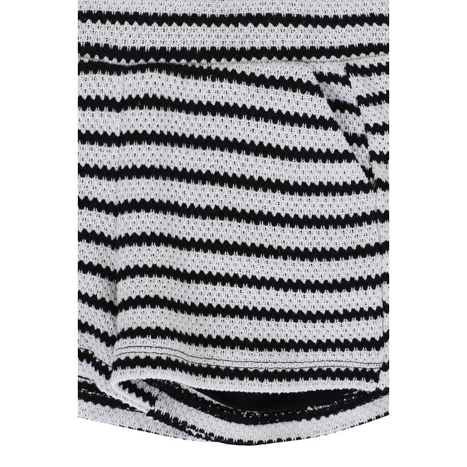 10Sixteen striped knit shorts 847 black and white