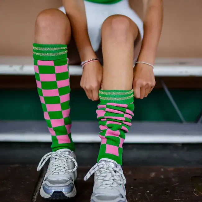 Pindahs Hockeysocks/Emma/Check Green Pink
