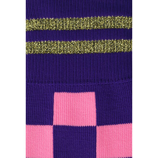 Pindahs Pindahs Hockeysocks/Amelie/Check Purple Pink