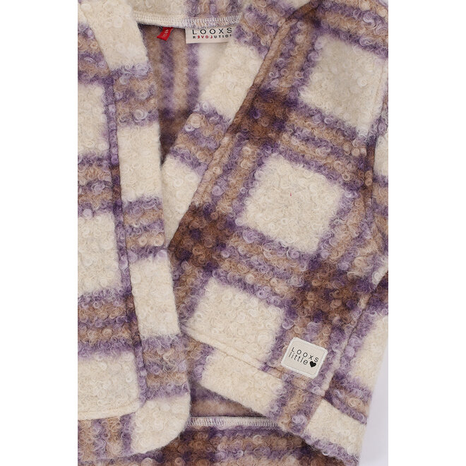 Little check gilet 989 Purple check