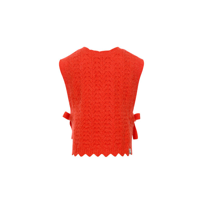 Little knitted gilet 382 fluo orange