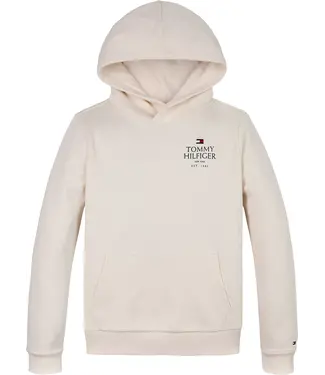 Tommy Hilfiger TH LOGO PUFF PRINT R, YBHAncient White Pullover Hoodie
