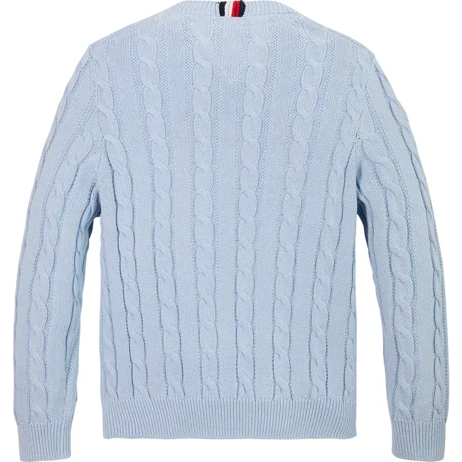 ESSENTIAL REG CABLE, C1OBreezy Blue Pullover Sweater