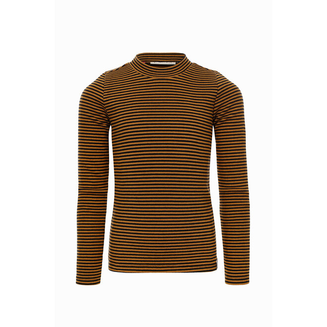 Little y/d striped T-shirt l/s 875 Ochre stripe