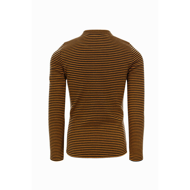 Little y/d striped T-shirt l/s 875 Ochre stripe