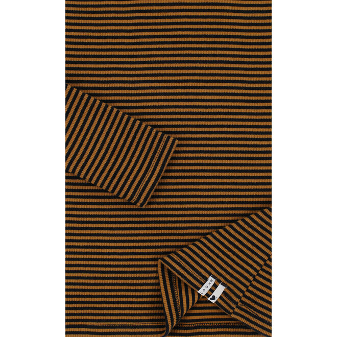 Little y/d striped T-shirt l/s 875 Ochre stripe