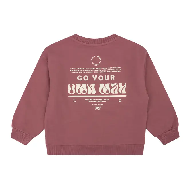 Sweater Oversized Backprint  Burgundy 4292 Barn Bordeaux