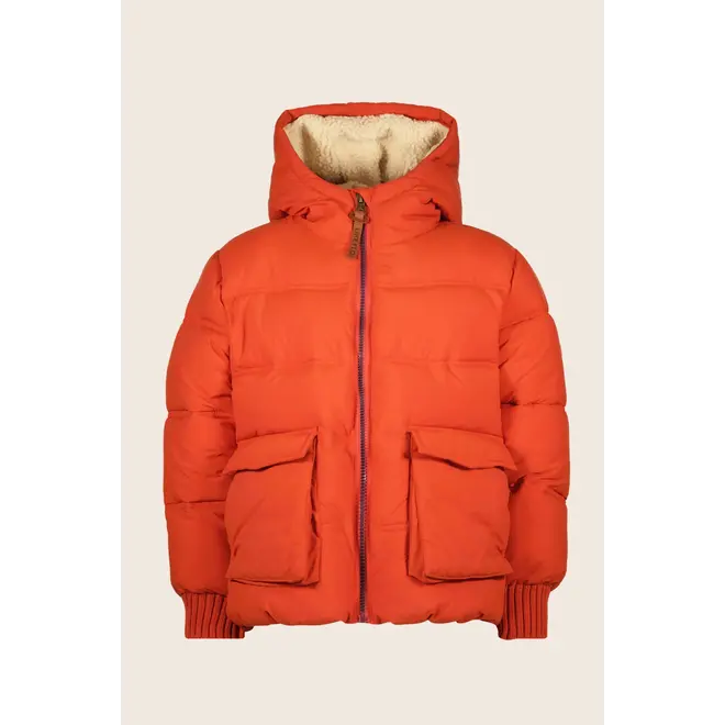 Alec Flo boys colored jacket with big front pockets 273 Orange