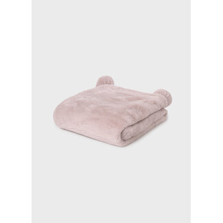 Mayoral Pompom fur blanket            9492 84 Walnut